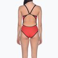 Strój pływacki jednoczęściowy damski arena Team Stripe Super Fly Back One Piece red/black 6