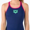 Strój pływacki jednoczęściowy dziecięcy arena Biglogo Swim Pro Back One Piece navy/freak rose 4