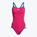 Strój pływacki jednoczęściowy damski arena Team Stripe Super Fly Back One Piece freak rose/royal