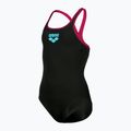 Strój pływacki jednoczęściowy dziecięcy arena Biglogo Swim Pro Back One Piece black/freak rose 4