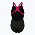 Strój pływacki jednoczęściowy dziecięcy arena Biglogo Swim Pro Back One Piece black/freak rose 5