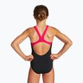 Strój pływacki jednoczęściowy dziecięcy arena Biglogo Swim Pro Back One Piece black/freak rose 7