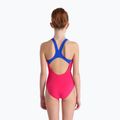 Strój pływacki jednoczęściowy dziecięcy arena Biglogo Swim Pro Back One Piece freak rose/neon blue 7