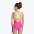 Strój pływacki jednoczęściowy dziecięcy arena Swim Pro Back Logo freak rose/soft green 7