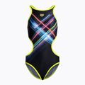 Strój pływacki jednoczęściowy damski arena Tech One Back Placement black/multi