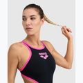 Strój pływacki jednoczęściowy damski arena One Biglogo One Piece black/fluo pink 4