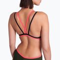 Strój pływacki jednoczęściowy damski arena One Double Cross Back One Piece dark sage/black/fluo red 8