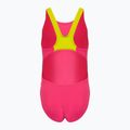 Strój pływacki jednoczęściowy dziecięcy arena Team Swim Tech Solid freak rose/soft green 2