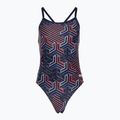 Strój pływacki jednoczęściowy damski arena Kikko Pro Swimsuit Challenge Back navy/team redwhiteblue