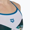 Strój pływacki jednoczęściowy damski arena Planet Super Fly Back white multi/blue cosmo 5