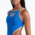 Strój pływacki jednoczęściowy damski arena One Biglogo One Piece blue river/fluo orange 4