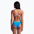 Strój pływacki jednoczęściowy damski arena One Double Cross Back One Piece turquoise/fluo pink/soft green 8