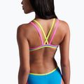 Strój pływacki jednoczęściowy damski arena One Double Cross Back One Piece turquoise/fluo pink/soft green 10
