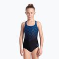 Strój pływacki jednoczęściowy dziecięcy arena Kikko V Swim Pro Back black/blue china 5