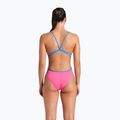Strój pływacki jednoczęściowy damski arena Lace Back Solid shocking pink/blue river 3