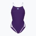 Strój pływacki jednoczęściowy damski arena Icons Super Fly Back Solid plum/white/plum multi
