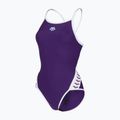 Strój pływacki jednoczęściowy damski arena Icons Super Fly Back Solid plum/white/plum multi 3