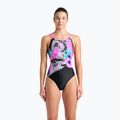 Strój pływacki jednoczęściowy damski arena Imaginary Swim Pro Back black/shocking pink/multi 5