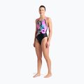 Strój pływacki jednoczęściowy damski arena Imaginary Swim Pro Back black/shocking pink/multi 6