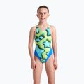 Strój pływacki jednoczęściowy dziecięcy arena Star Shaped Swim Tech L blue river/soft green/multi 5