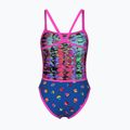 Strój pływacki jednoczęściowy damski dwustronny arena Reversible Challenge Back royal multi/ pink 3