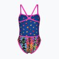 Strój pływacki jednoczęściowy damski dwustronny arena Reversible Challenge Back royal multi/ pink 4