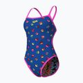 Strój pływacki jednoczęściowy damski dwustronny arena Reversible Challenge Back royal multi/ pink 5