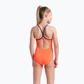 Strój pływacki jednoczęściowy dziecięcy arena Star Graphic Lightdrop Back bright coral/plum 3