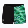 Bokserki pływackie dziecięce arena Foam Swim Short black/soft green multi