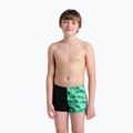 Bokserki pływackie dziecięce arena Foam Swim Short black/soft green multi 5