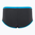 Bokserki pływackie męskie arena One Low Waist Short Big Logo asphalt/turquoise 2