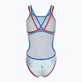 Strój pływacki jednoczęściowy damski arena One Fireflow Double Cross red/blue river/white multi 2