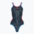 Strój pływacki jednoczęściowy damski arena  One Fireflow Double Cross blue river/red/black multi