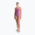 Strój pływacki jednoczęściowy damski arena Pink Dahlia Lace Back shocking pink/multi 2