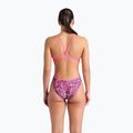 Strój pływacki jednoczęściowy damski arena Pink Dahlia Lace Back shocking pink/multi 3