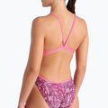 Strój pływacki jednoczęściowy damski arena Pink Dahlia Lace Back shocking pink/multi 4