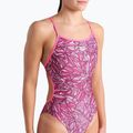 Strój pływacki jednoczęściowy damski arena Pink Dahlia Lace Back shocking pink/multi 5