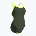 Strój pływacki jednoczęściowy damski arena Lace Back Solid dark sage/artic lime 3