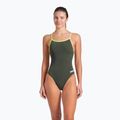 Strój pływacki jednoczęściowy damski arena Lace Back Solid dark sage/artic lime 5