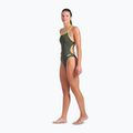 Strój pływacki jednoczęściowy damski arena Lace Back Solid dark sage/artic lime 6