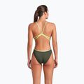 Strój pływacki jednoczęściowy damski arena Lace Back Solid dark sage/artic lime 7