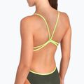 Strój pływacki jednoczęściowy damski arena Lace Back Solid dark sage/artic lime 9