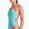 Strój pływacki jednoczęściowy damski arena Lace Back Solid water/shocking pink 4