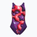 Strój pływacki jednoczęściowy dziecięcy arena Star Shaped Swim Tech L plum/bright coral multi