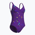 Strój pływacki jednoczęściowy damski arena Abyss U Back multi plum/plum 3