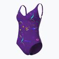 Strój pływacki jednoczęściowy damski arena Abyss U Back multi plum/plum 4