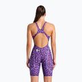 Strój pływacki jednoczęściowy damski arena Powerskin ST Next LE Open Back leopard skin violet 3