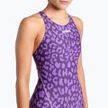 Strój pływacki jednoczęściowy damski arena Powerskin ST Next LE Open Back leopard skin violet 4