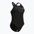 Strój pływacki jednoczęściowy damski arena Flowing V Back black/navy 3
