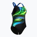 Strój pływacki jednoczęściowy damski arena Bloom Swim Pro Back Lb multi black/black/blue china 3